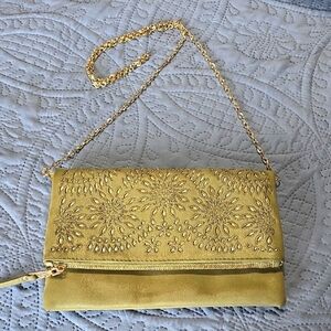 Urban Expressions Elegant Gold Crossbody Clutch